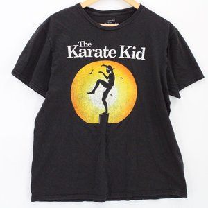 Karate Kid Shirt Womens Black Short Sleeve Big Logo Graphic Movie Cotton Large L